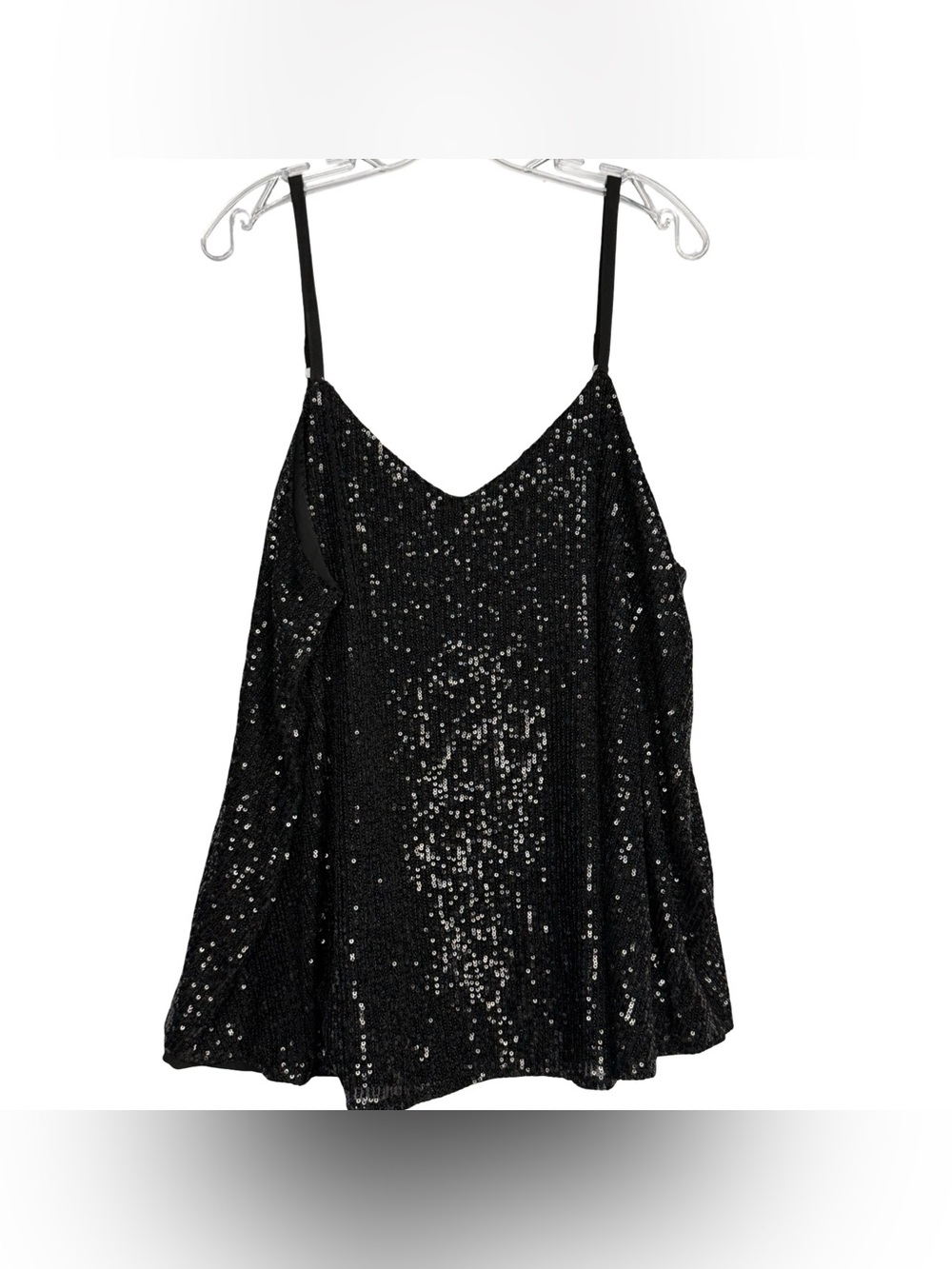 Torrid Black Sequin Sophie Swing Cami Tank Top Plus Size 1 Holiday Party